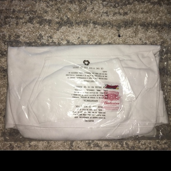 Starter50 ❤️🤍 white red hoodie men’s size M - Picture 7 of 15